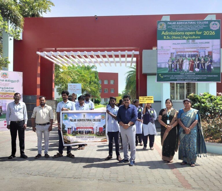 Parthenium Awareness Rally Conducted at Palar Agricultural College